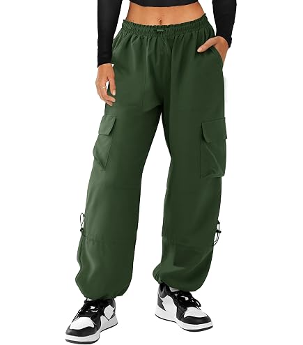 Amazon.com: DISCIPBUSH Cargo Pants Women Baggy Parachute Pants